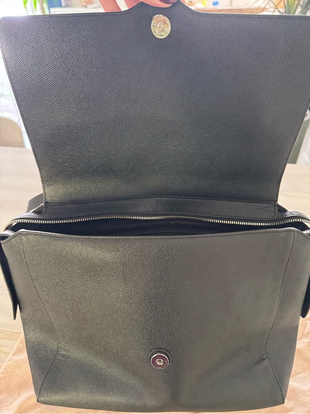 Rebecca Minkoff Leather Backpack with Front Zip Pocket and Ring Detail - Picture 3 of 4